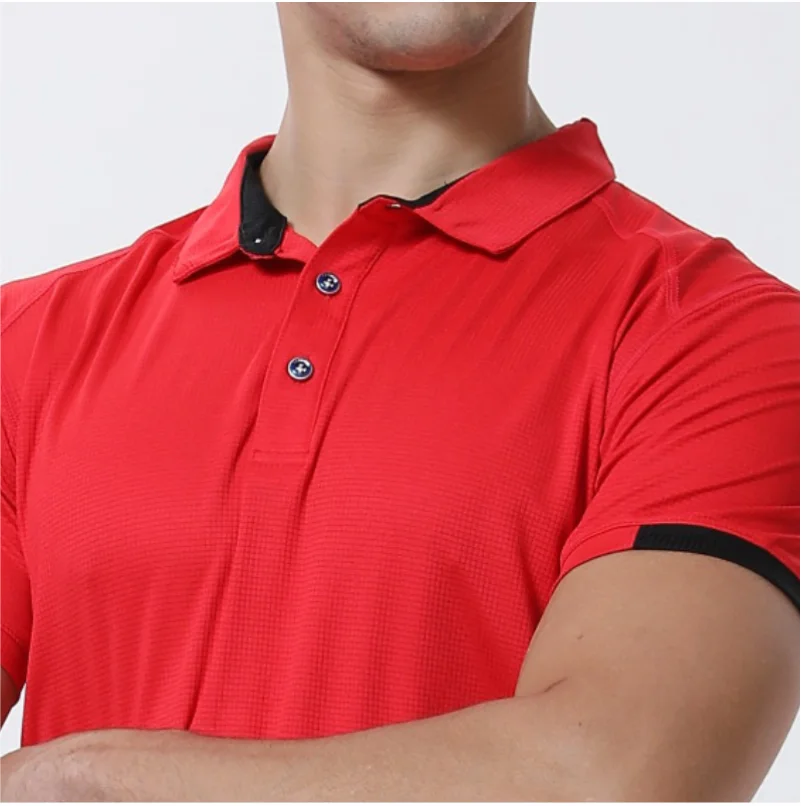 8 Colors Quick-Drying Breathable Sports Polo Shirt Custom Logo Print Embroidery Design Company Brand Tops S-4xl