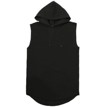 Gym Solid Color 2024 Brand New Men's Tank Tops Vest Sleeveless Tees For Male Hooded Man Vests Tops Hip Hop Men Tank Top T shirt