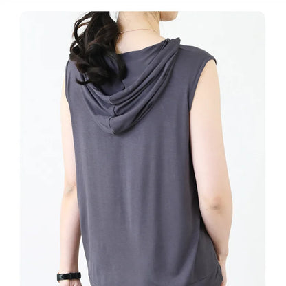 Solid Color 2025 Brand New Men's Tank Tops Vest Sleeveless Tees For Male Hooded Man Vests Tops Hip Hop Men Tank Top T shirt Mens