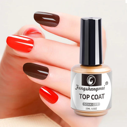 Fengshangmei No Lamp Base Coat For Gel Polish Auto Dry Gel Nail Polish Foundation Soak Off Gel Varnish Primer Ultra bond