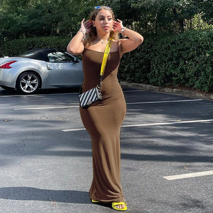 Elegant Bodycon Maxi Dress Women Summer 2024 Sleeveless Backless Sexy Outfits Party Club Sundress Black Birthday Dresses Clothes