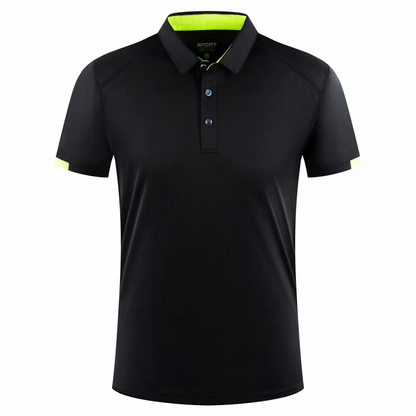 8 Colors Quick-Drying Breathable Sports Polo Shirt Custom Logo Print Embroidery Design Company Brand Tops S-4xl Black