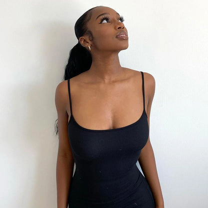 Elegant Bodycon Maxi Dress Women Summer 2024 Sleeveless Backless Sexy Outfits Party Club Sundress Black Birthday Dresses Clothes