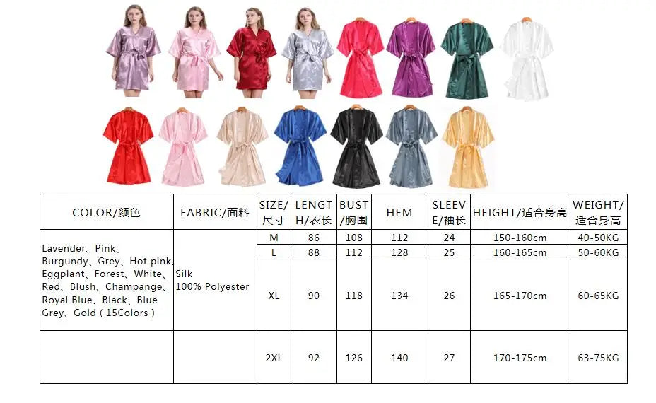 King And Queen Satin Robes Set Couple Couples Robes Mr. And Mrs. Kimono for Bride Kimonos Mr and Mrs Personalized Robes