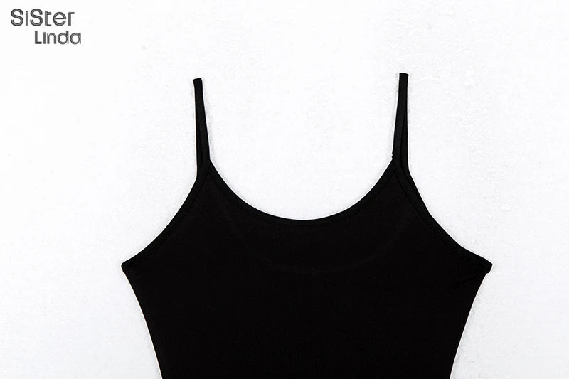 Sisterlinda Sexy Backless Sleeveless Black Playsuits Womens Elastic Soft Casual Wear Short Rompers Jog Sportswear Bodysuits 2020