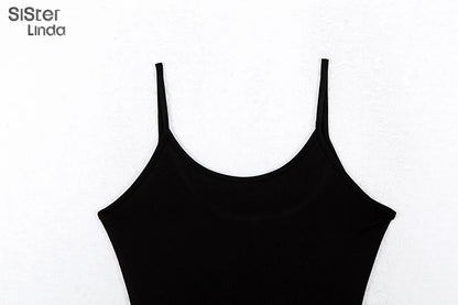 Sisterlinda Sexy Backless Sleeveless Black Playsuits Womens Elastic Soft Casual Wear Short Rompers Jog Sportswear Bodysuits 2020