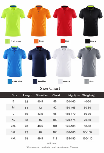 8 Colors Quick-Drying Breathable Sports Polo Shirt Custom Logo Print Embroidery Design Company Brand Tops S-4xl