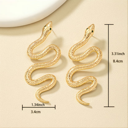 Exaggerated Snake-Shaped Earrings Badiee Stylez
