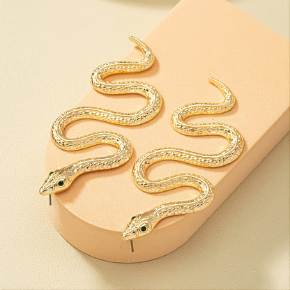 Exaggerated Snake-Shaped Earrings Badiee Stylez