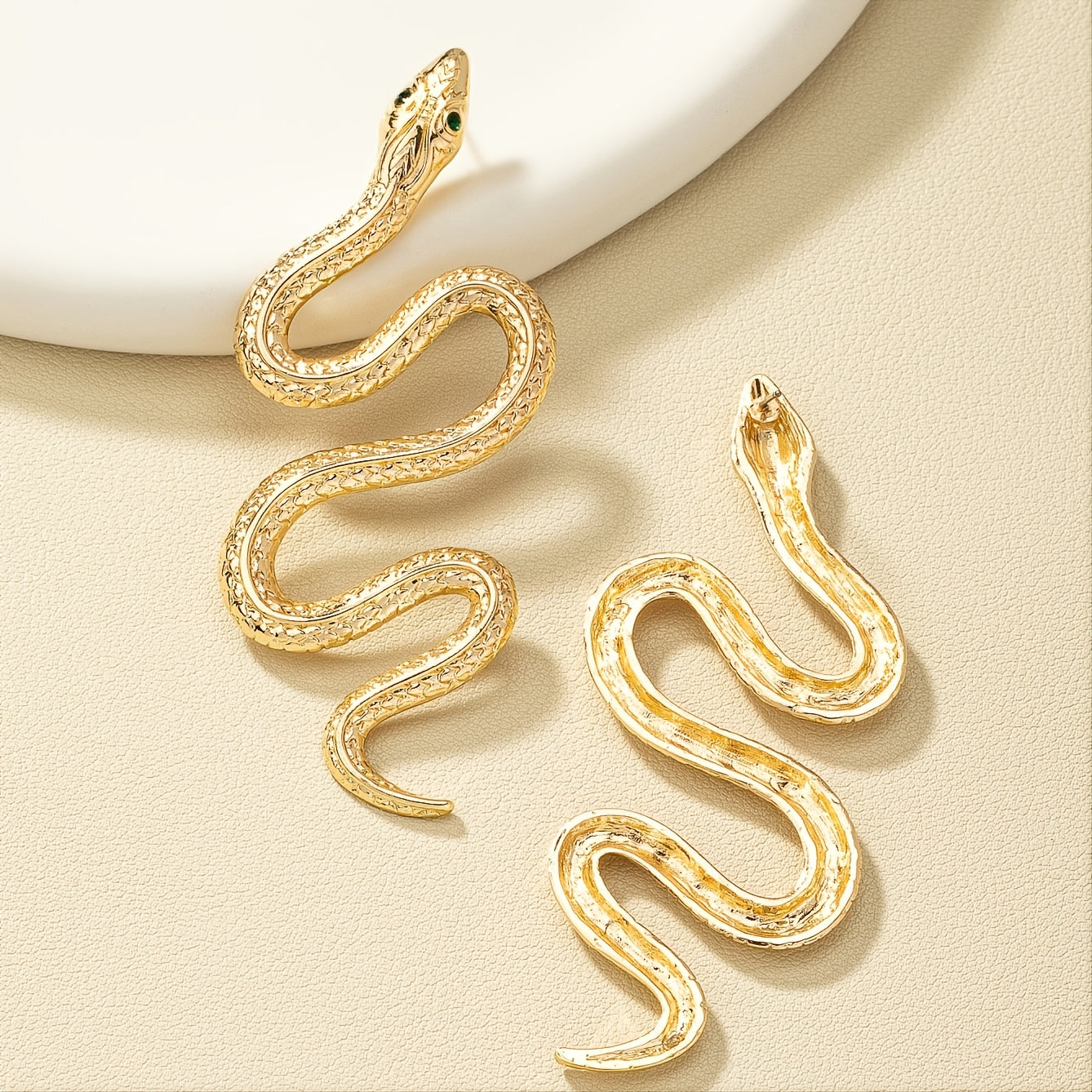 Exaggerated Snake-Shaped Earrings Badiee Stylez