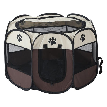 Octagonal Pet Fence Tent Oxford Cloth Scratch-Resistant Foldable Dog Cage for Dogs and Cats, Kennel Nest Badiee Stylez