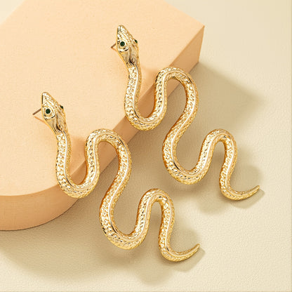 Exaggerated Snake-Shaped Earrings Badiee Stylez