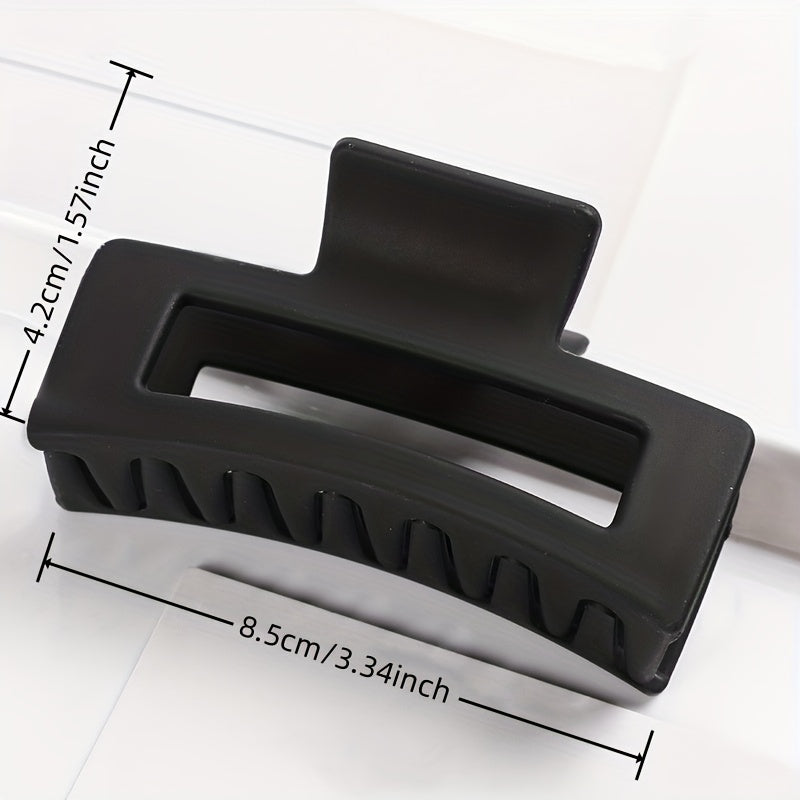 Multicolor Large Thick Acrylic Hair Clip Rectangle Hairclip Long Hair Resin Claw Clips Nonslip Jaw Clips Badiee Stylez