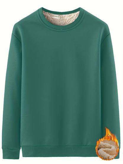 New Men's Casual Fashionable Solid Color Crew Neck Sweatshirts For Autumn And Winter Badiee Stylez