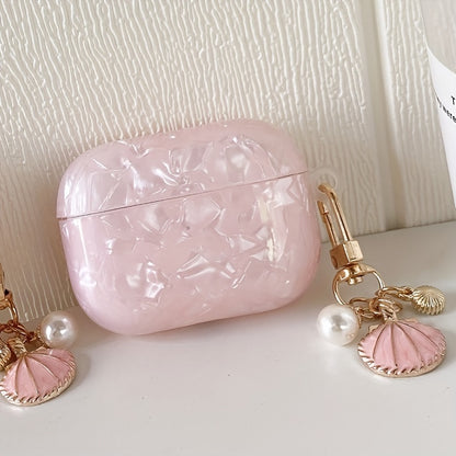 Pink Shell Pattern Case - Plus Shell Pendant, Durable Protective Case for AirPods Pro 2nd Gen, AirPod 1/2, AirPod 3 Badiee Stylez