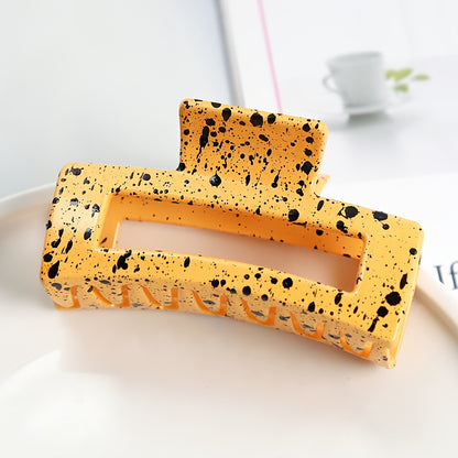 Multicolor Large Thick Acrylic Hair Clip Rectangle Hairclip Long Hair Resin Claw Clips Nonslip Jaw Clips Badiee Stylez